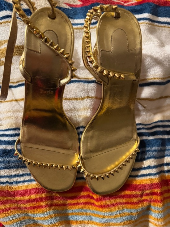 Christian Louboutin Shoes - Christian Louboutin Gold heels
